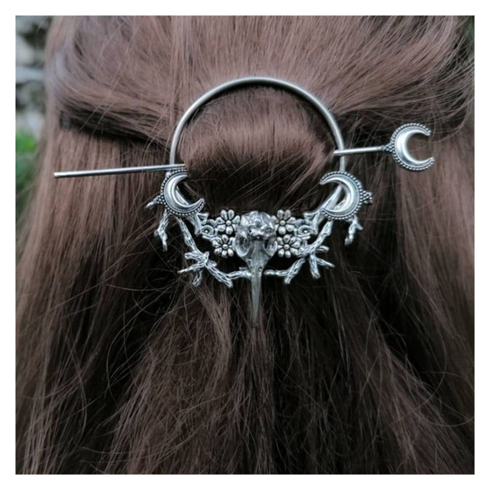Black titanium raven Crow hair clip boho punk goth large wing span about 5in new Amazon.com : Gothic Black Bat Hair Clips for Women Girls  main image 4