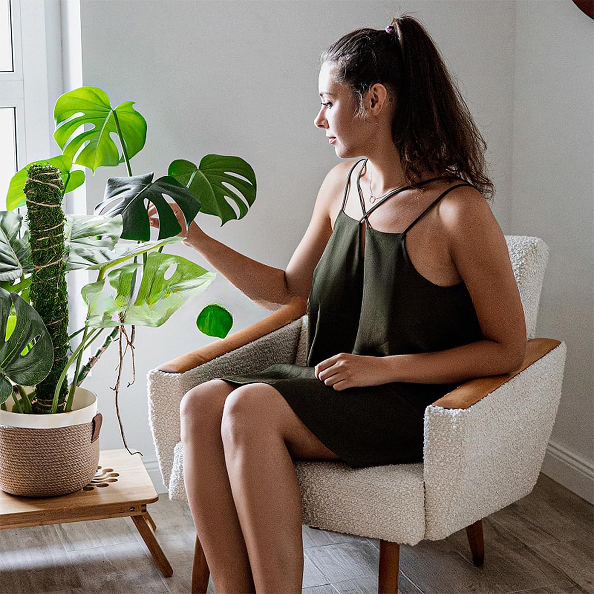 Amazon | Ladruph 園芸支柱 モスポール 3個セット モンステラ観葉植物