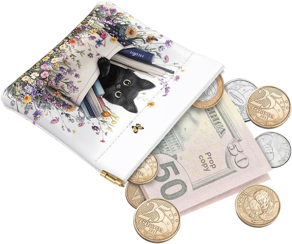 Squeeze Cat Coin Purse Pouch Mini Coin Pocket Change Purse image 5