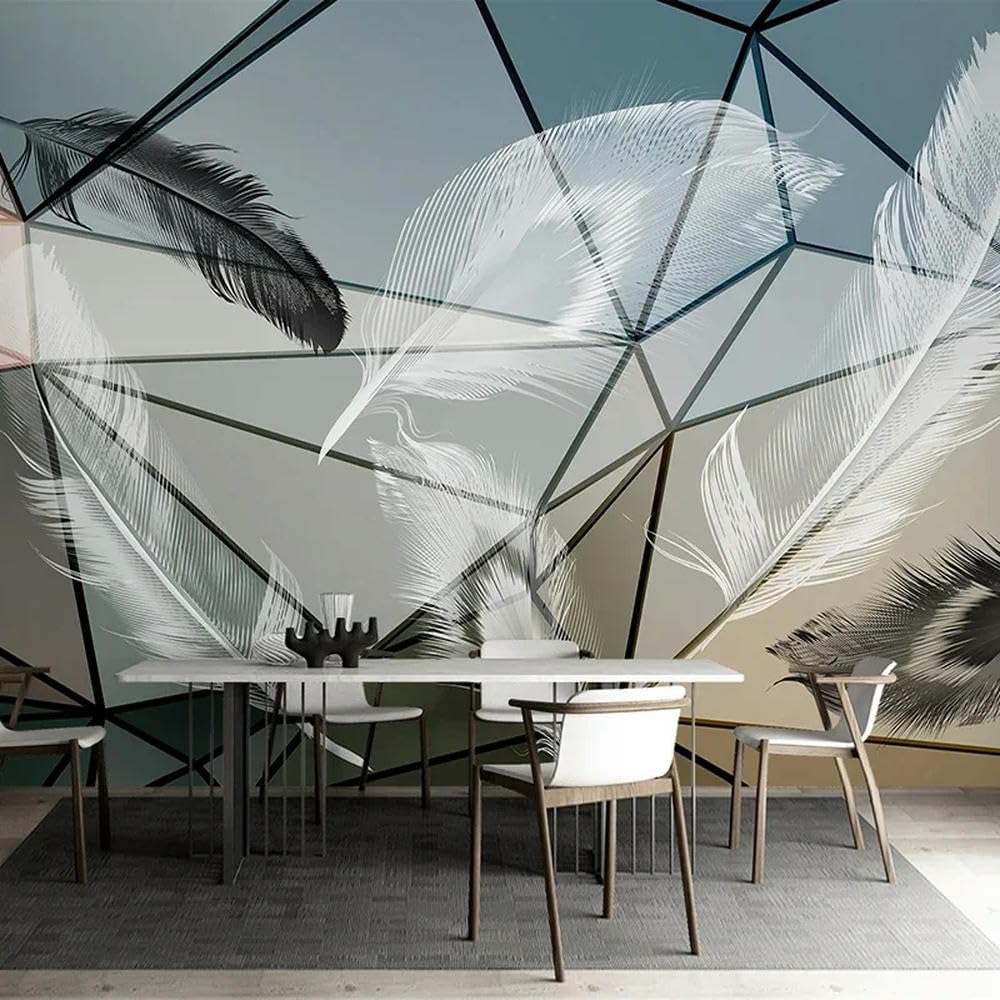 ZEZILE Niestandardowa fototapeta na ściany 3D nordycka nowoczesna geometryczna biała dekoracja salonu tło telewizora mural