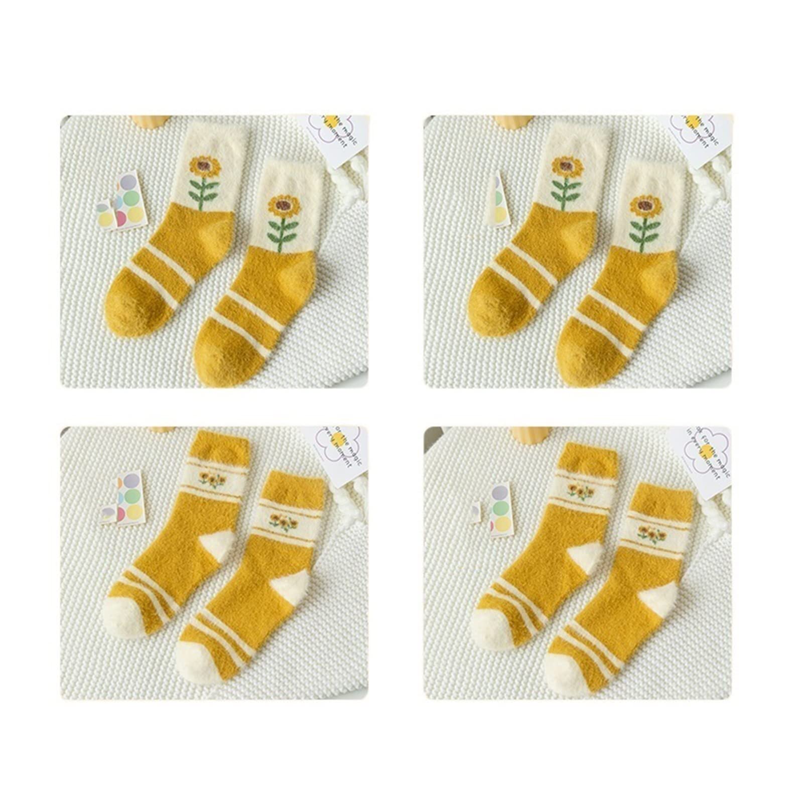 Calzini Da Donna Con Giraffa - Velluto Corallo, Mezzo Polpaccio, Caldi Per Autunno E Inverno - Foto 4