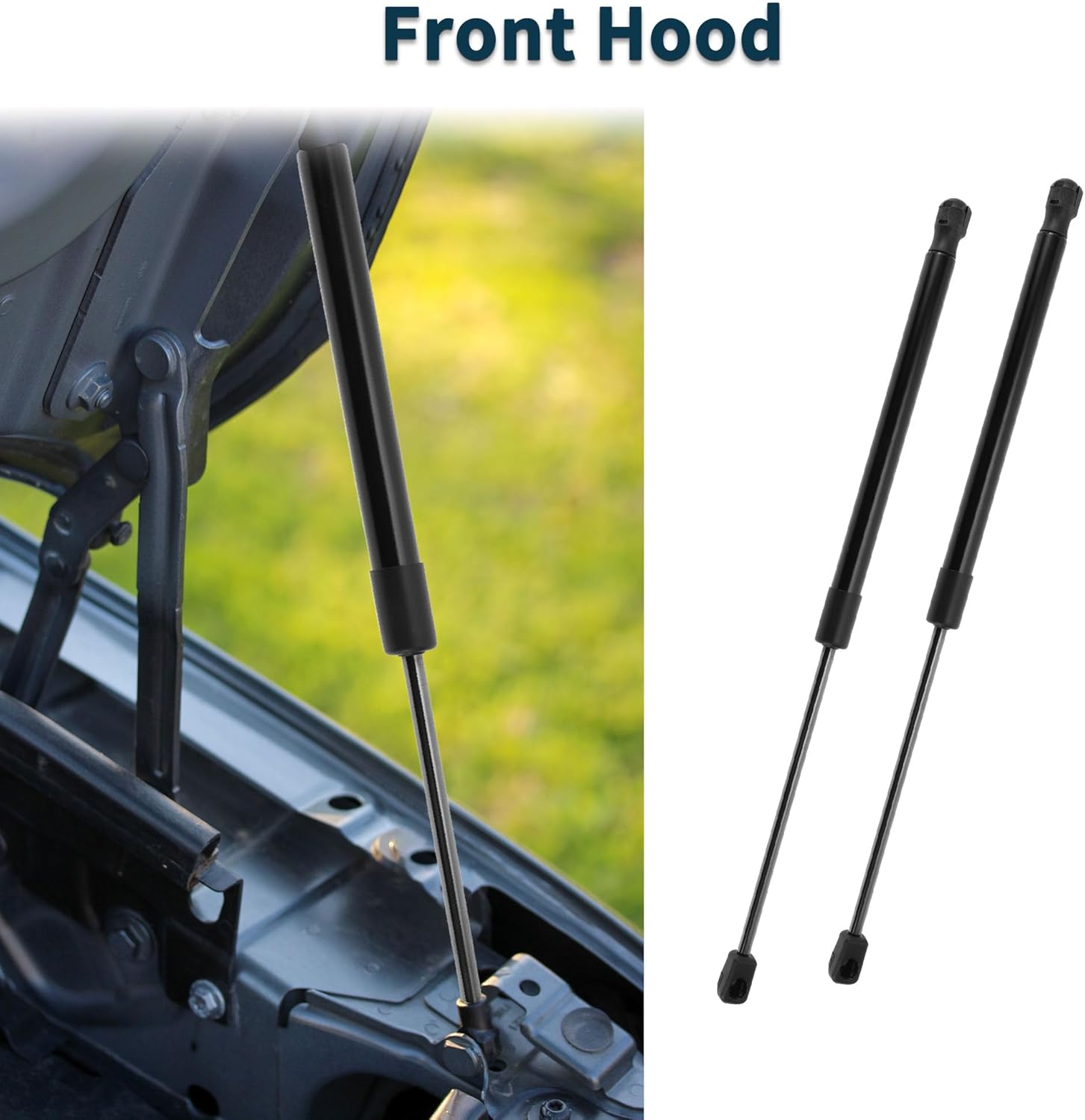 Lift Supports Struts Gas Spring No.5160343AA for Dodge for Ram 1500 2009-2015 Black 2PCS Front Hood