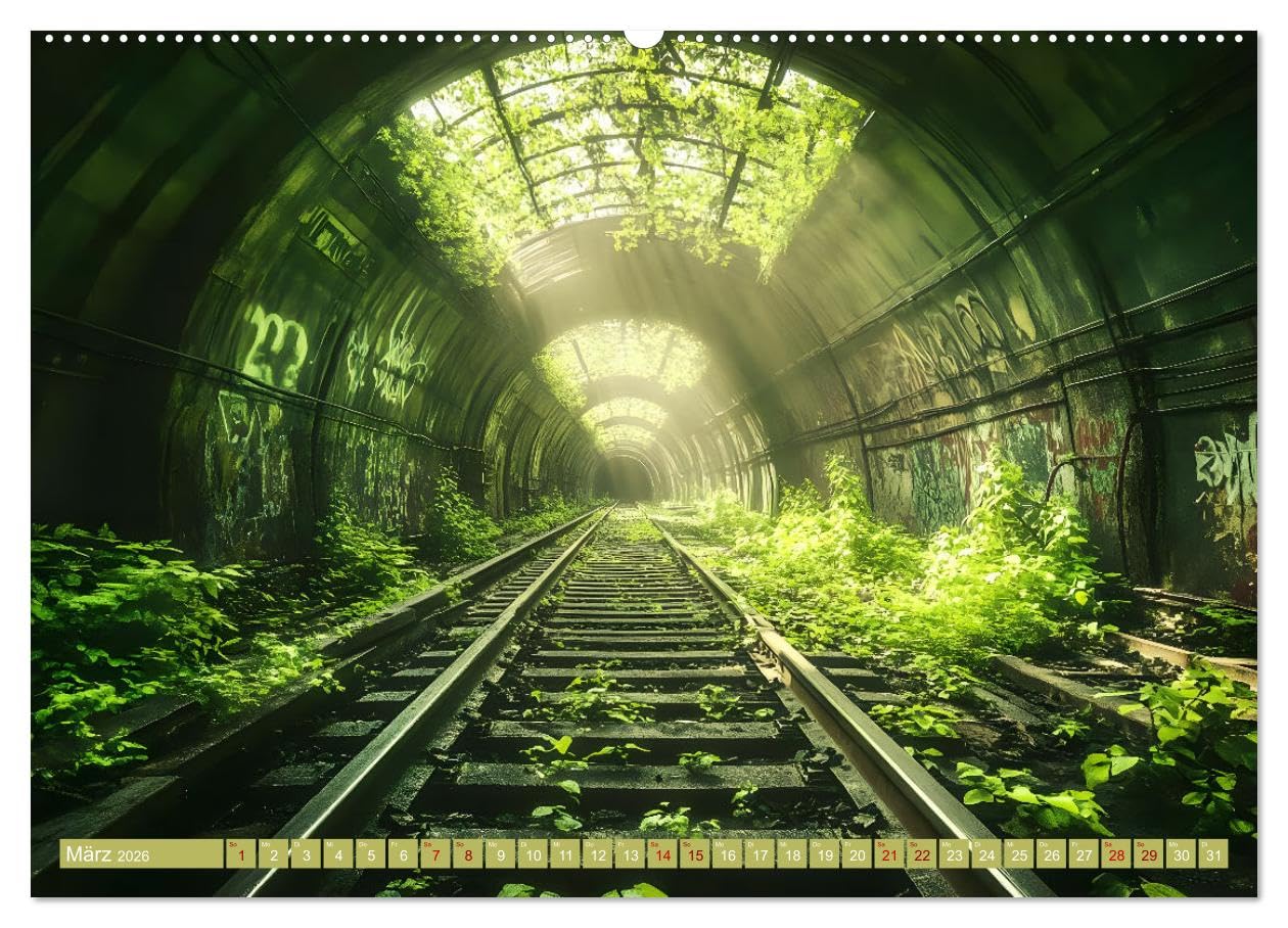 Nach uns die Wildnis (hochwertiger Premium Wandkalender 2026 DIN A2 quer), Kunstdruck in Hochglanz: Von Menschen gebaut, von Natur erobert (CALVENDO Natur)