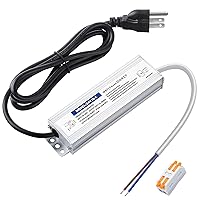 Vista 8 de Controlador LED de 24 vatios impermeable IP67, fuente de alimentación de 12 V CC 2A, convertidor de 120 V CA a 12 V CC, con enchufe de 3 clavijas
