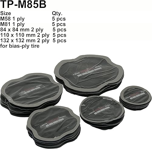 Miniatura 10 de TP-M84 - Parche de reparación radial estilo americano y unidad de parche de reparación de capas sesgadas resistente, parches de reparación de