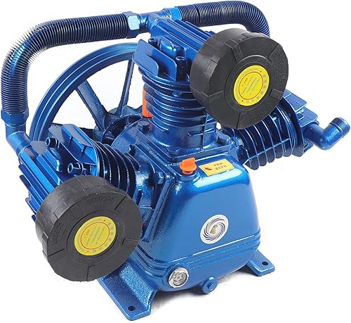 Miniatura 10 de Cabezal de bomba de compresor de aire de doble cilindro de 4 KW (5.5HP), reemplazo de la bomba del compresor de aire, 175 PSI (1.16Mpa) Bomba de