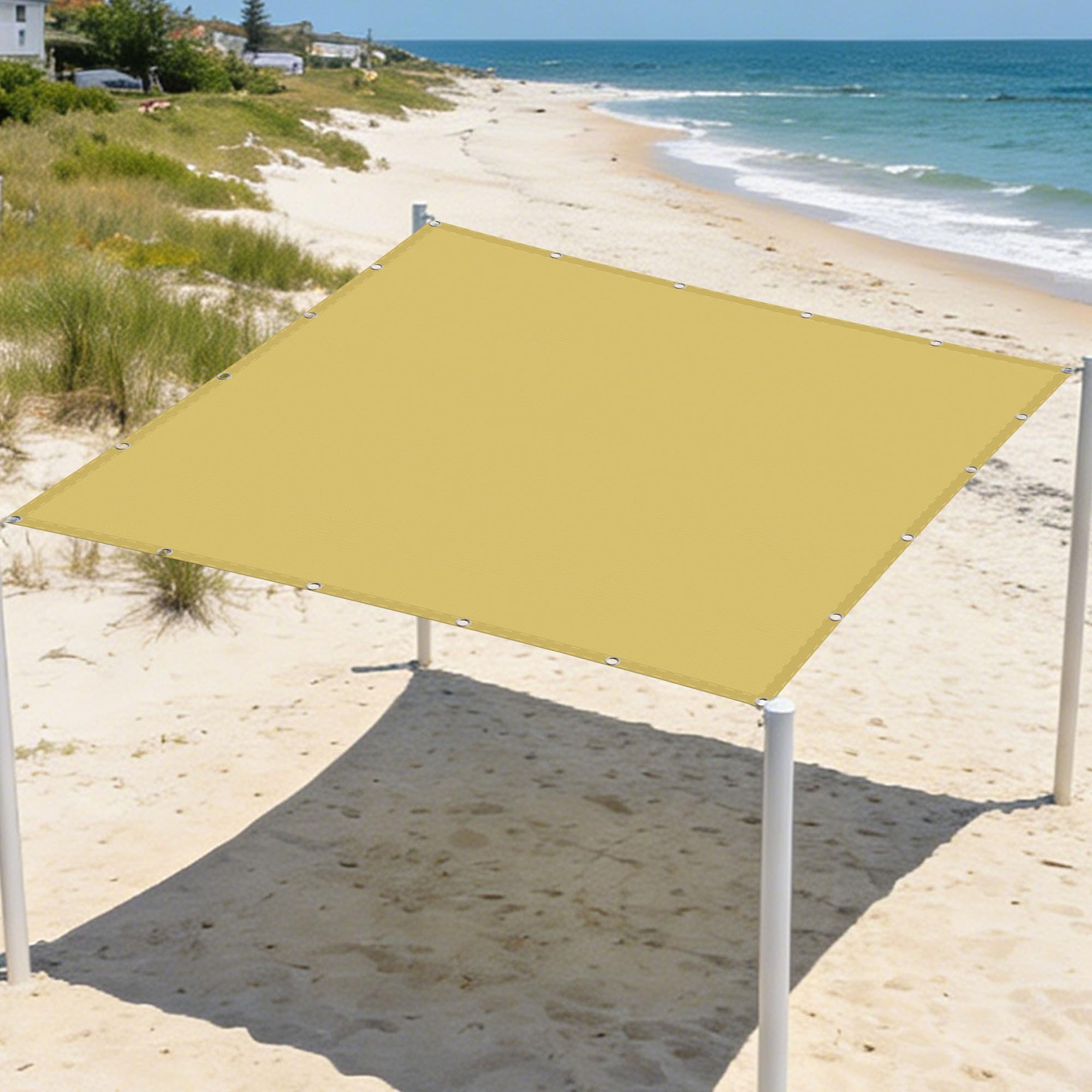 Voile d'ombrage sable 1.8x3m pour créer de l'ombre sur votre balcon ou patio