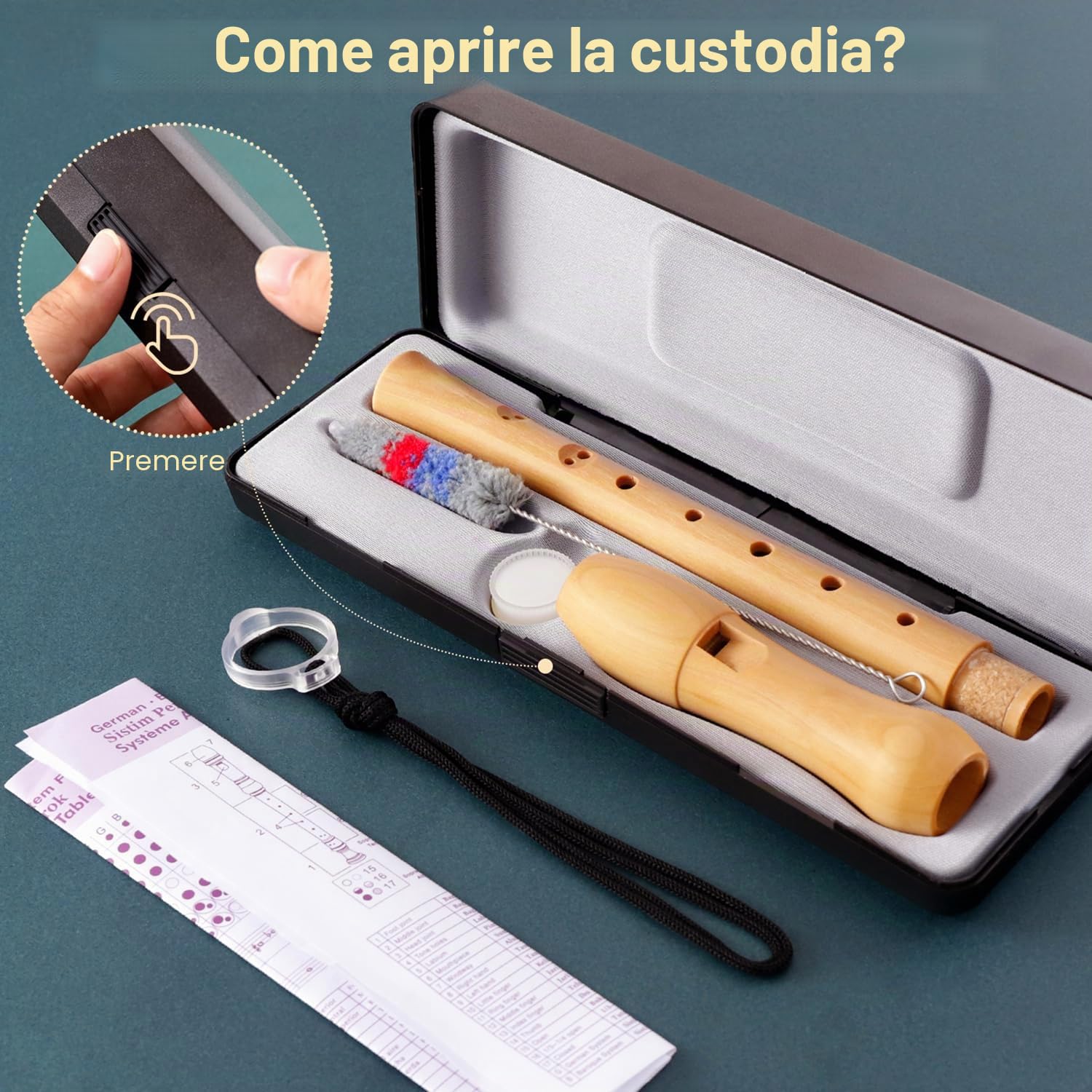 Fansjoy Flauto Dolce in Legno, 8-buche Flauto Dolce Soprano per Scuole e Adulti, Diteggiatura Barocca