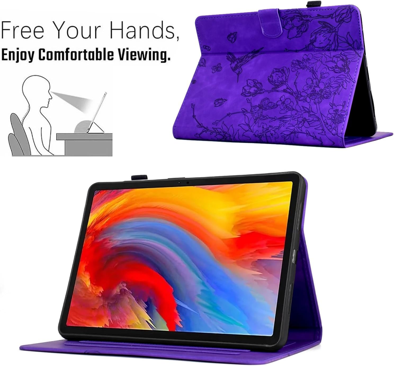 Tablet Case Compatible with Kindle Paperwhite 2021 (11th Generation) 6.8 Inch and Auto Sleep Function, Slim Leather Premium Folio Stand Multi-Viewing Angle(Mor) image 3