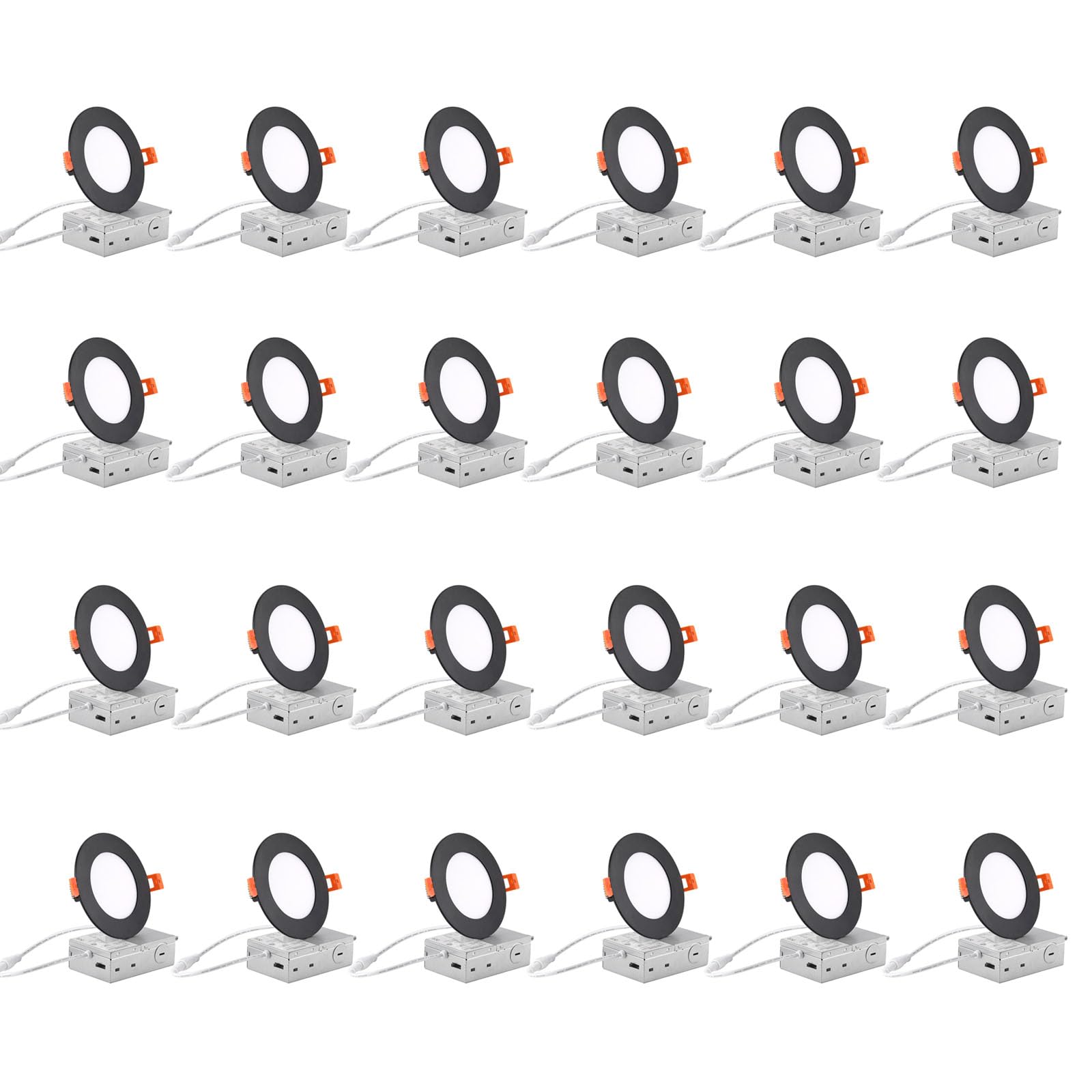 ZYC 4-Inch LED Recessed Lighting - 9W Ultra-Thin LED Ceiling Lights,2700-5000K Selectable,5CCT Dimmable Canless Wafer Downlight,800LM High Brightness,