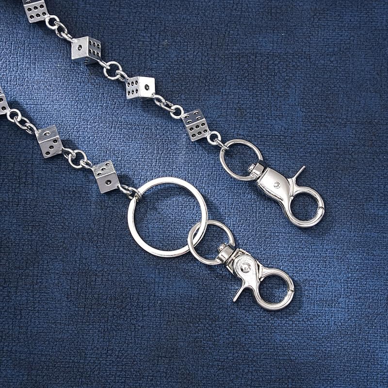 Image of Gothic Pants Chain Wallet Keychain Edgy Punk Hip Hop Waist Accessory for Jeans, Streetwear, and Rebel Women Men
