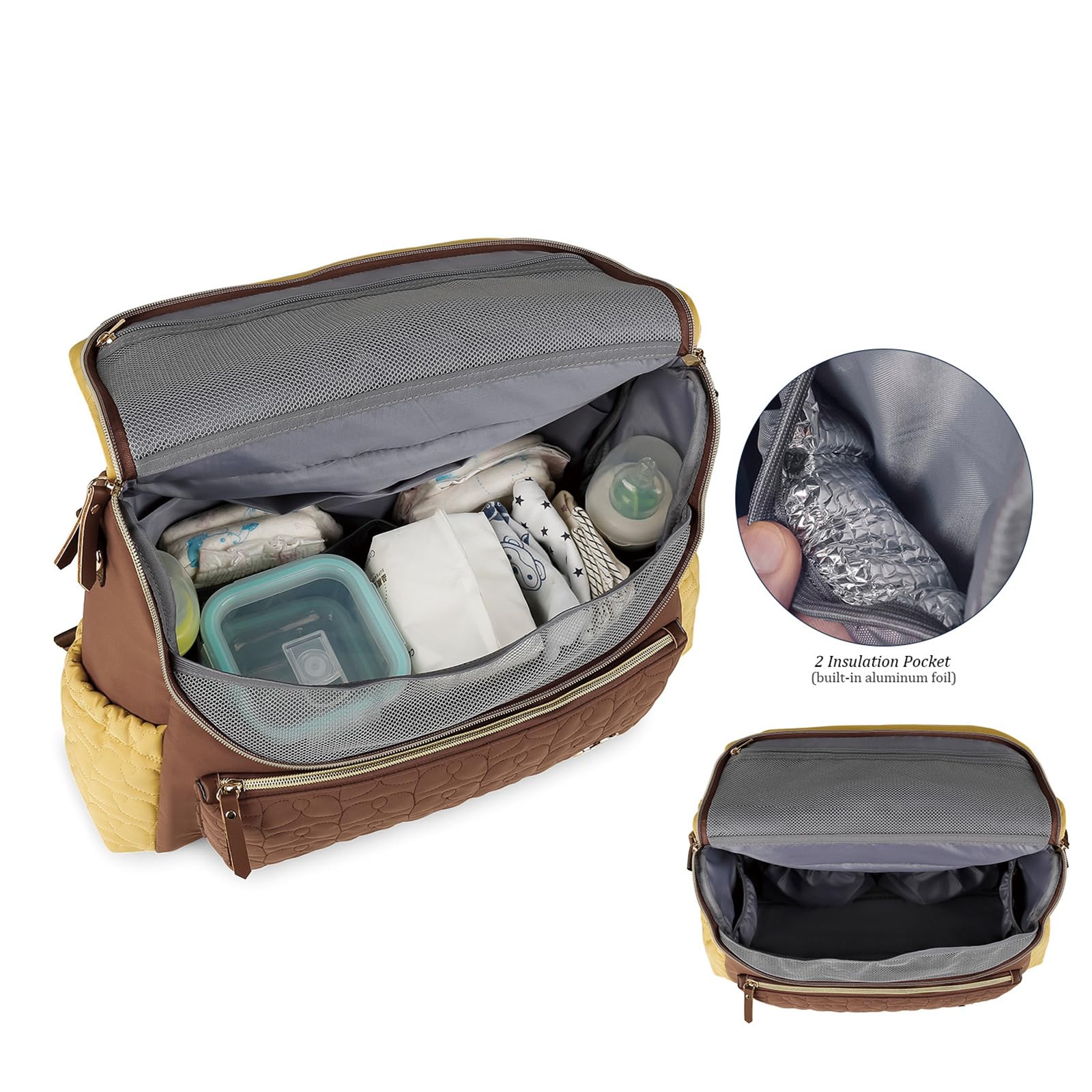 Wasserdichte Wickeltasche, Rucksack mit bequemen Schultergurten, Wickeltasche, Rucksack für Reisen, Eltern, bequemes Tragedesign