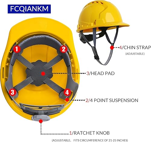 Miniatura 7 de Casco duro personalizado con suspensión, construcción ajustable de trinquete, personaliza el sombrero duro, añade tulogotipotextofoto