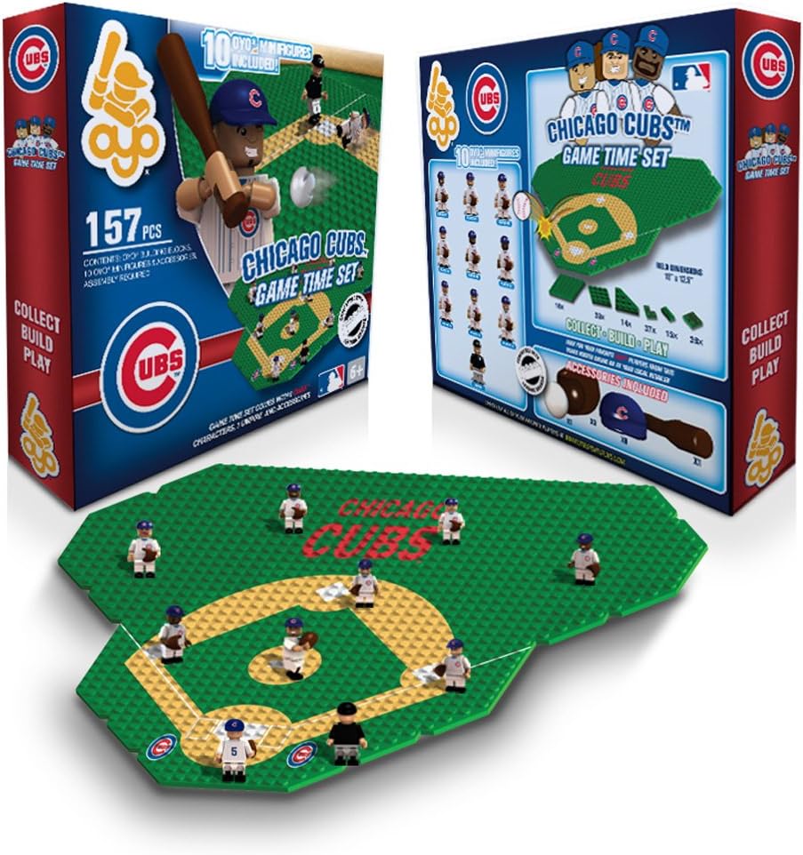 MLB Chicago Cubs Gametime Set Sports Fan Toy Figures Sports & Outdoors