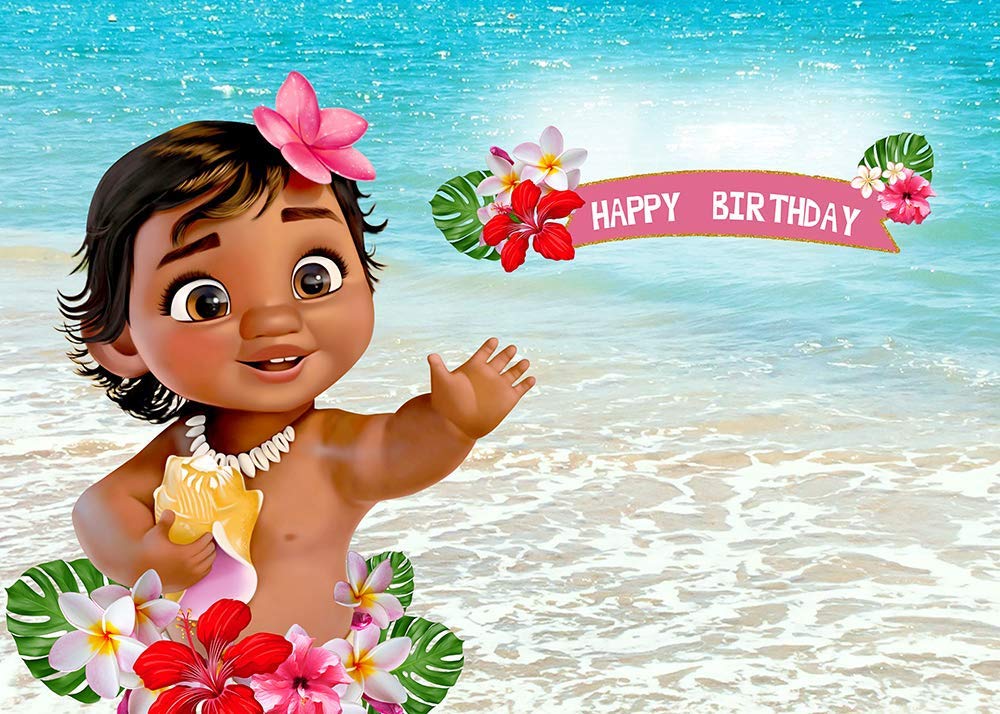 Tj Baby Moana Backdrop 1st Birthday Party Decor Banner Sea Blue Water Summer Photography Backdrop Baby Shower Moana Background Table Decoration 5x3ft Vinyl Buy Online At Best Price In Uae Amazon Ae