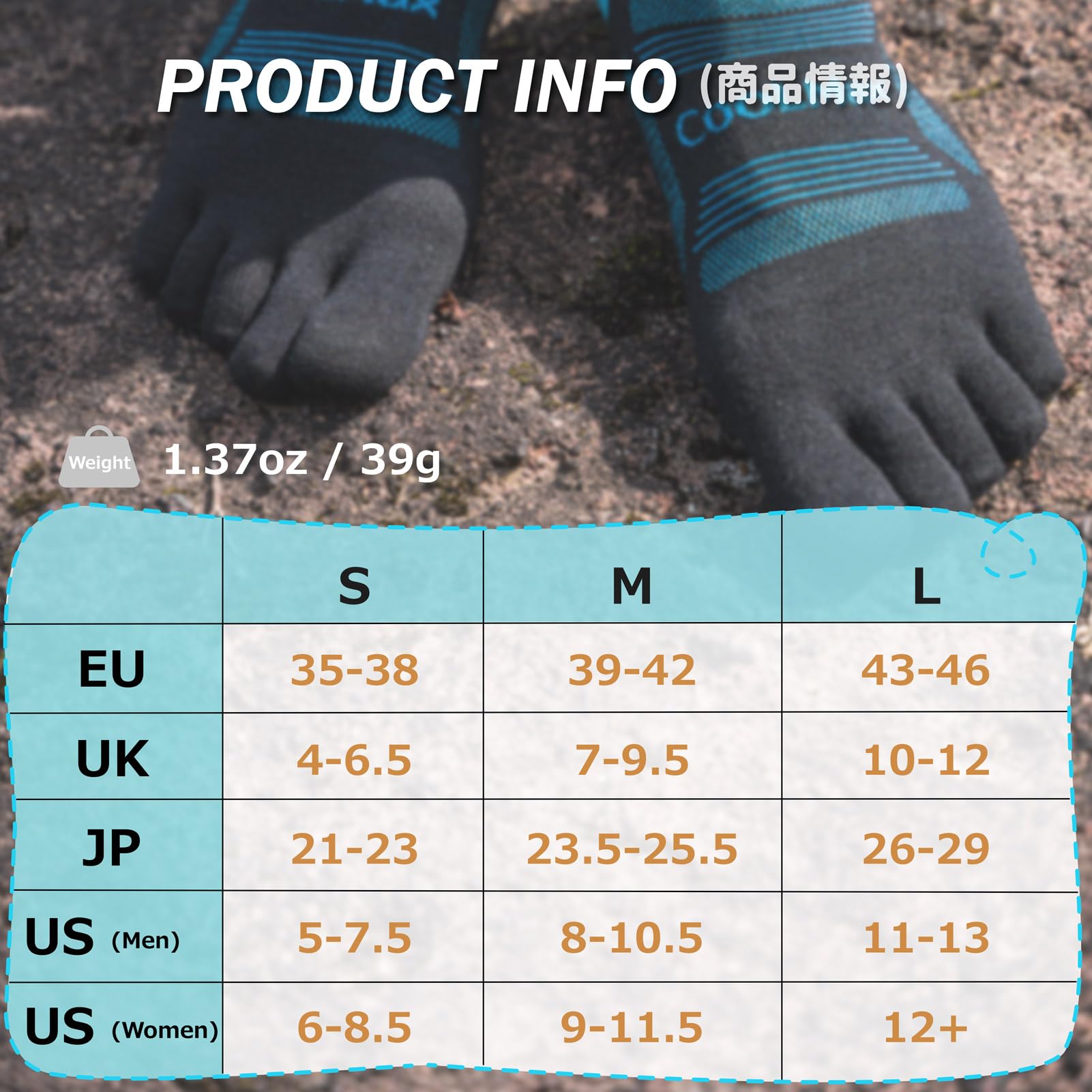 Azarxis Calzini Running Uomo Donna Calze con 5 Dita Traspiranti e Antiscivolo Calze Separate da Caccio Ciclismo Corsa Trail Trekking