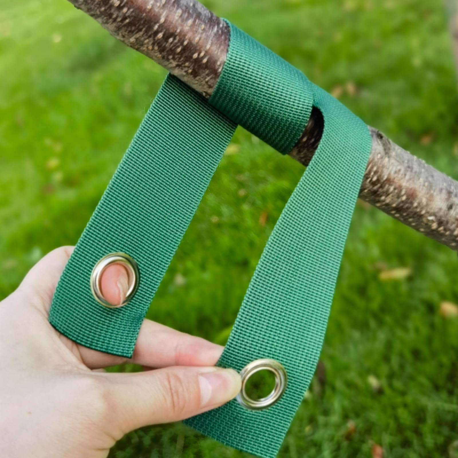 3-teiliges robustes Stahl-Baumpfahl-Set mit 30 cm Heringen, 40 cm langen Gurten und 100 m Seil zum Schutz des Baumes