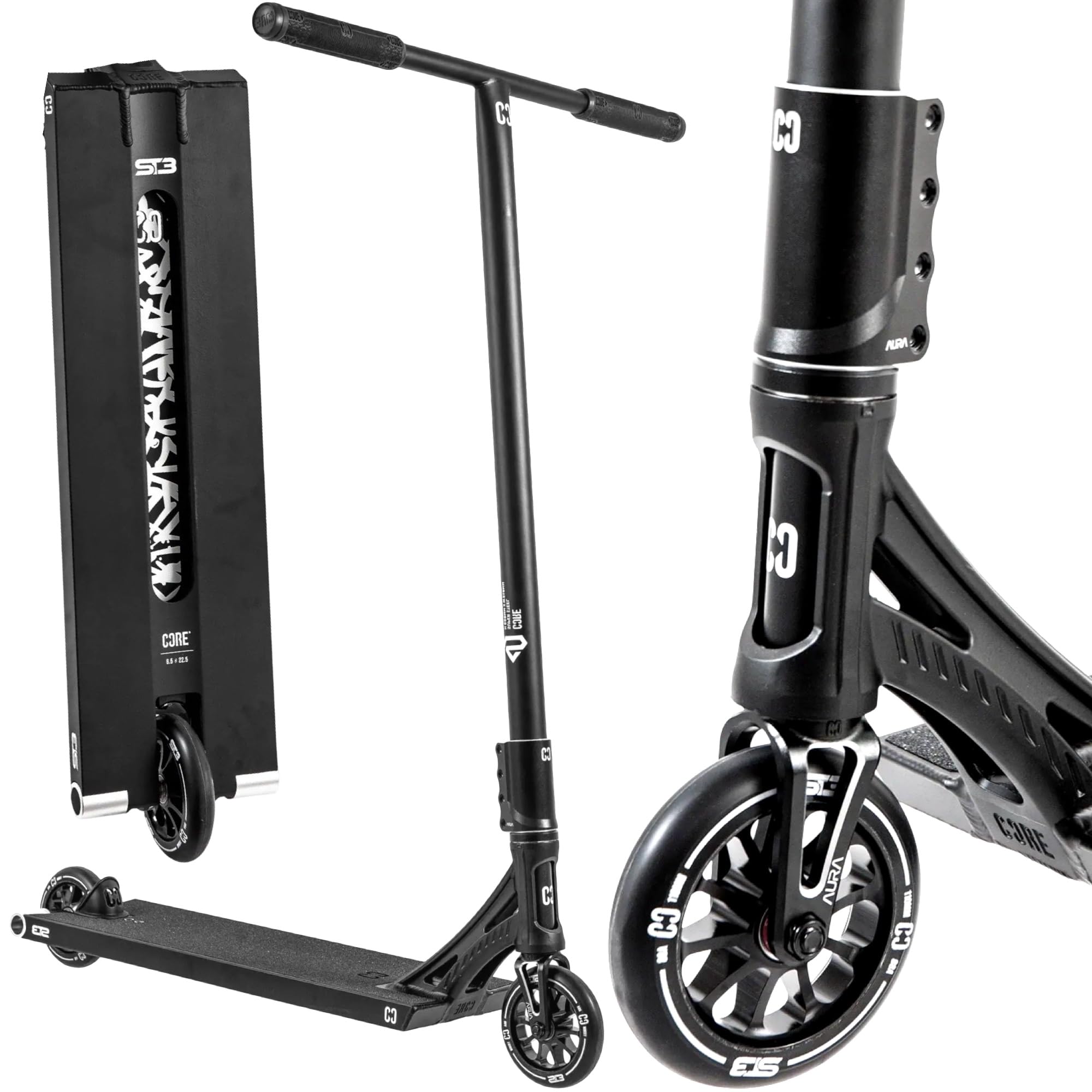 CORE Stunt Scooter Trick Roller da 110 mm I ABEC 9 I per principianti e professionisti, a partire dai 5 anni, 78-96 cm di altezza I + adesivo Fantic26