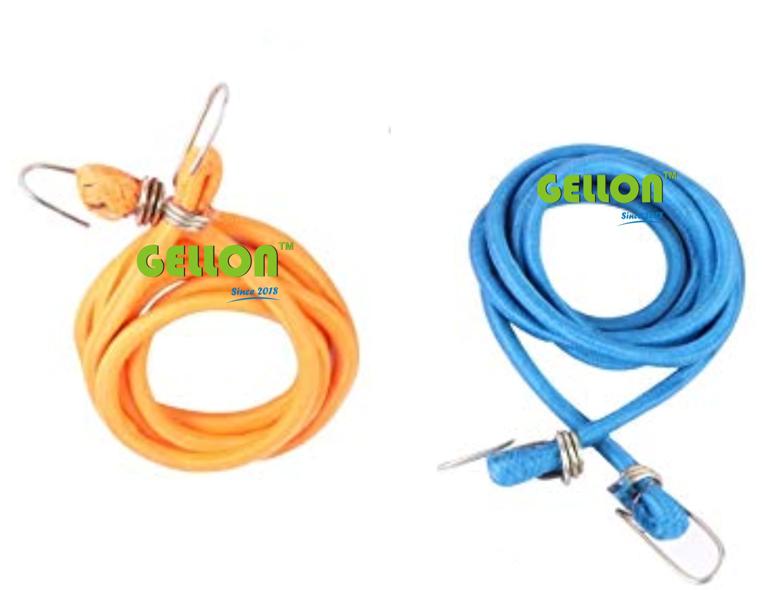 Gellon 2 Piece 6 Feet Long Bungee Cord with Steel Hook Stretched Up to 9 Feet/Shock Cord Luggage Tying Rope (pack of 2) (B0CWXZL6HV) Amazon Price History, Amazon Price Tracker