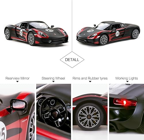 Miniatura 5 de RASTAR RC 114 Porsche 911 GT3 Cup Auto deportivo de control remoto, coche de juguete Porsche para niños Drift RC Race Vehicle - Blanco 2.4G