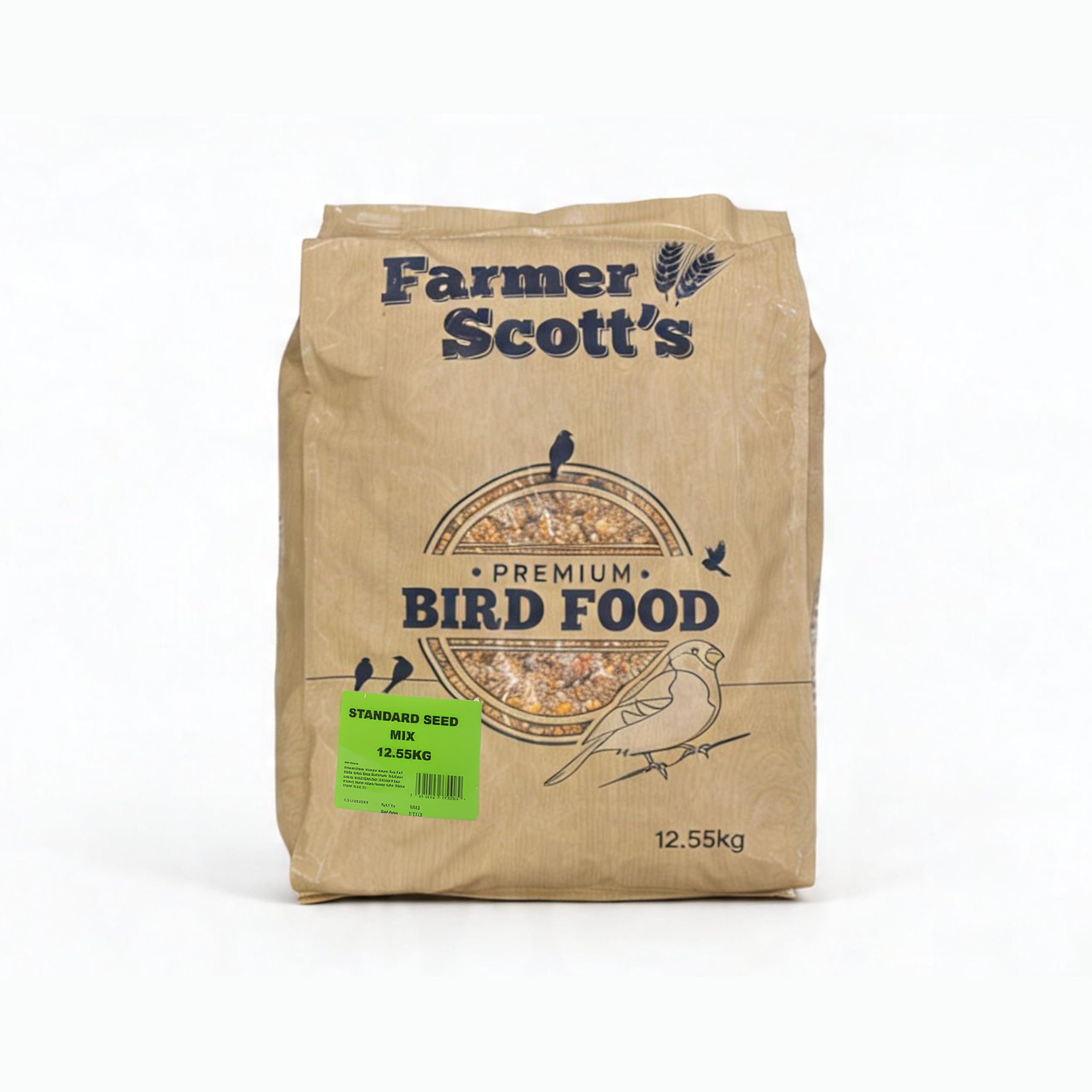 Farmer Scott's Wild Bird Standard Seed Mix 12.55KG Bag - High In Energy, Protein Rich Bird Feed for Garden and Wild Birds All Year Round