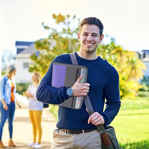 Miniatura 7 de NAFY Organizador de archivos de acordeón, carpeta de archivos expandible de 13 bolsillos con cremallera, tamaño carta A4, carpetas de archivos