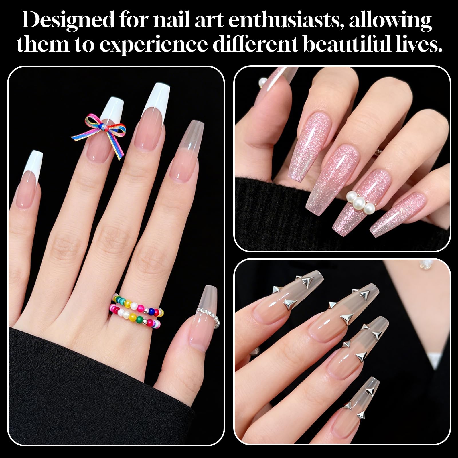 240 sztuk tipsów do paznokci żelowych, tipsy do paznokci, pełne pokrycie, długie kwadratowe tipsy, przezroczyste końcówki do paznokci Soft Gel Press on Nail Tip do samodzielnego przedłużania paznokci