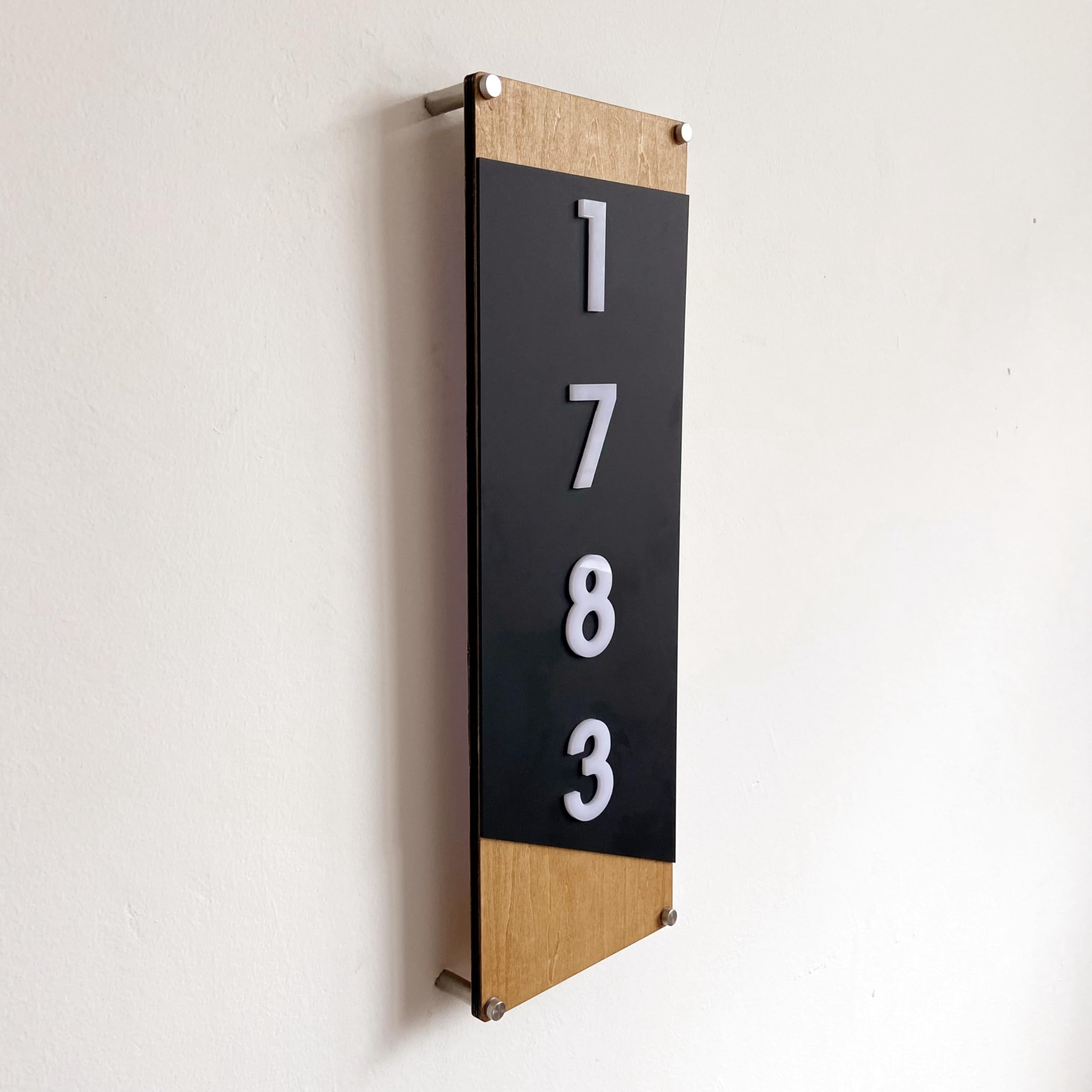 Hausnummer mit LED-Licht, personalisiertes Acrylholz für den Außenbereich, beleuchtete Adressschilder für Zuhause, dekoratives Hausnummernschild, wasserdicht und langlebig