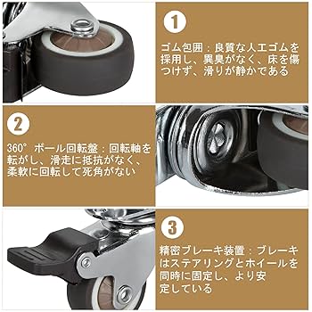 Amazon.co.jp: RILIHII【8個セット】キャスター L形キャスター