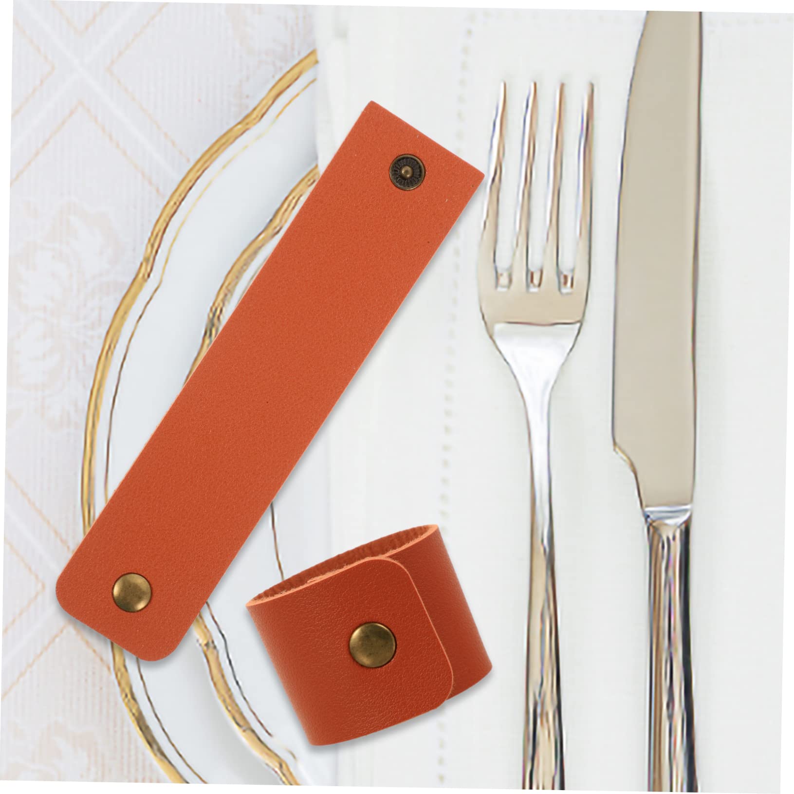 Zerodeko 20piezas Anillos De Servilleta De Cuero Impermeables para Decoración De Mesa Bodas y Restaurantes Accesorios Elegantes para Eventos y Cenas