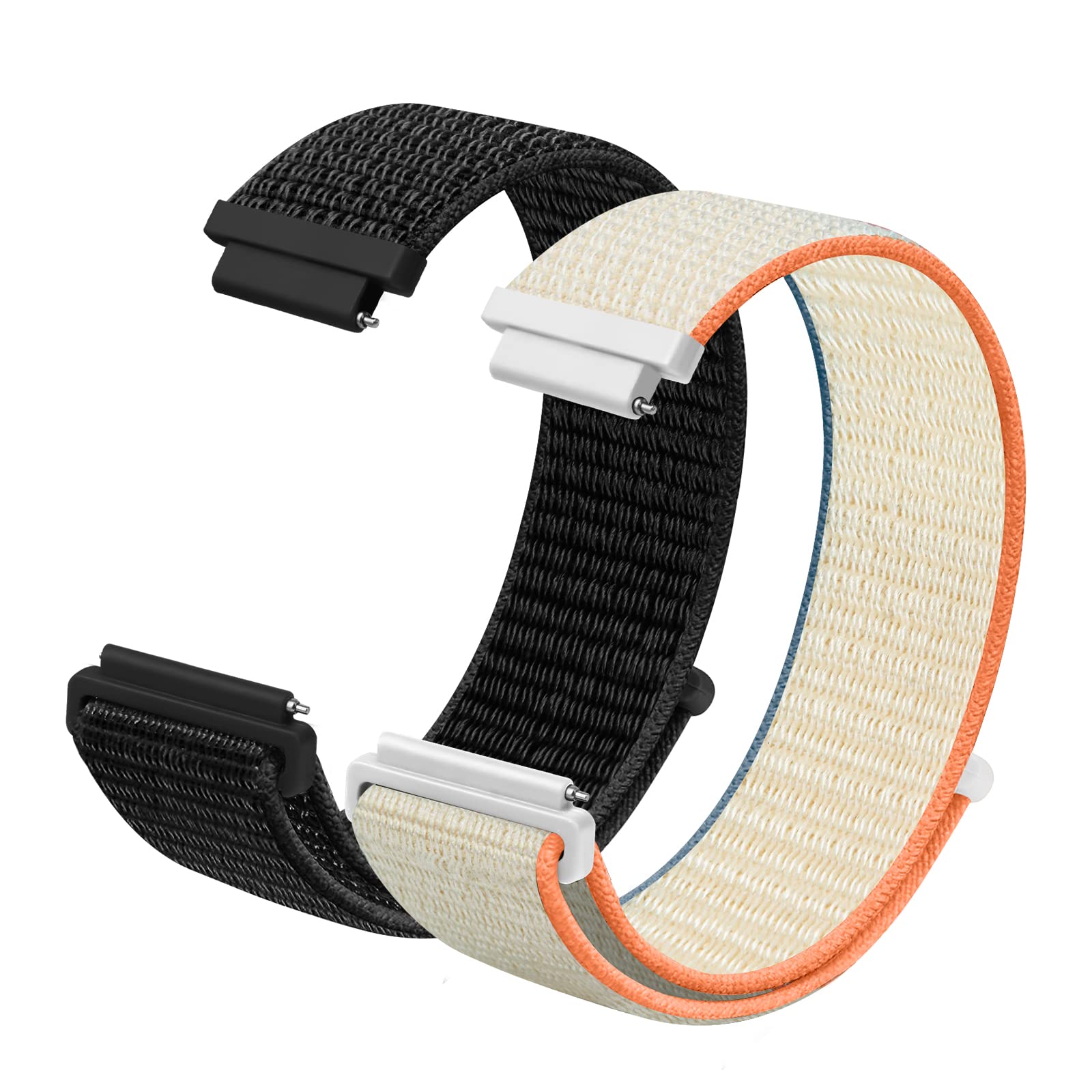 Vicloon Fabric Nylon Uhrenarmband, 16mm/18mm/20mm mit Smartwatch Armband Schnellverschluss,Ersatz Klettarmband, Watch Straps für Herren Damen
