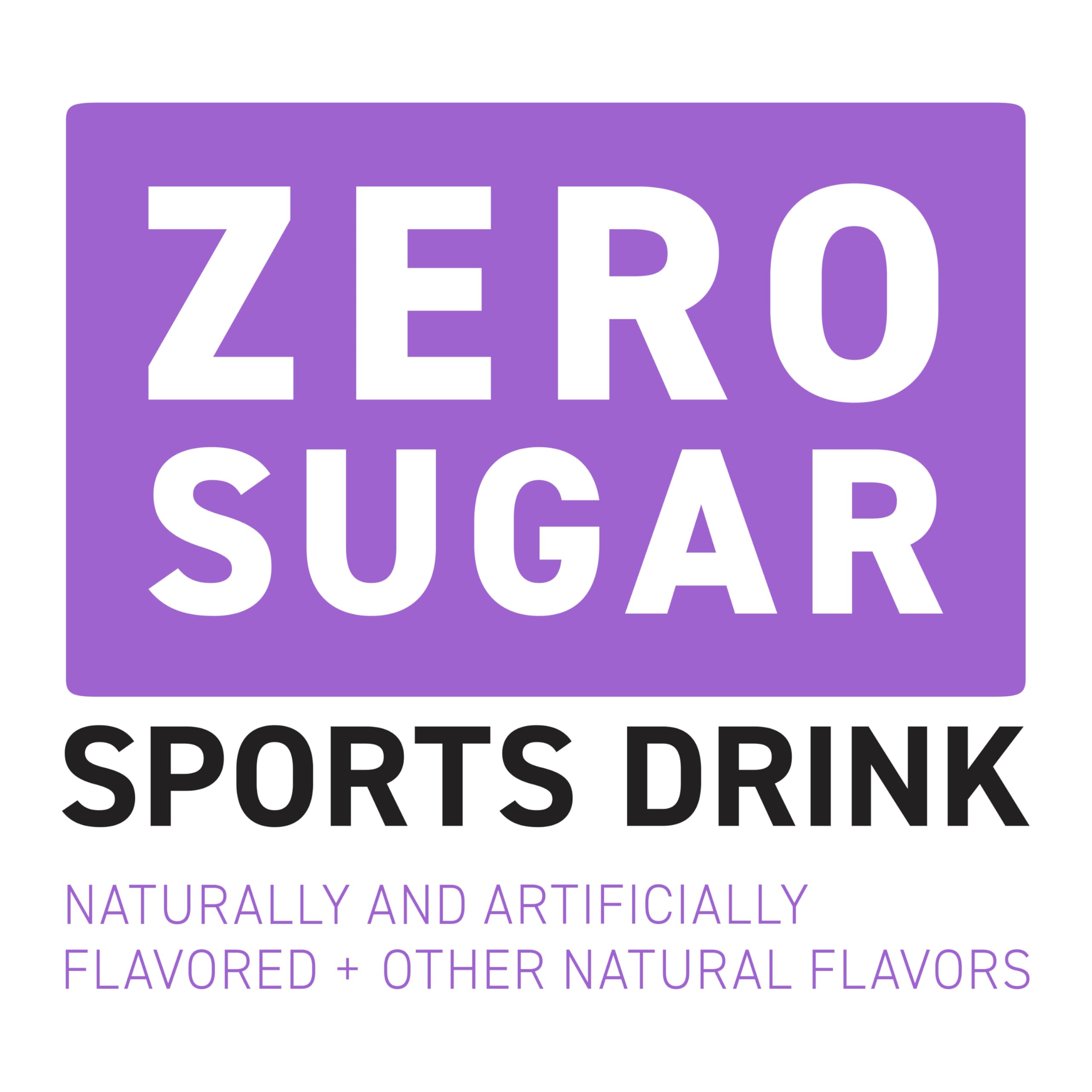 POWERADE Electrolyte Enhanced Zero Sugar Grape Sports Drink, 20 Ounce (Pack of 8)