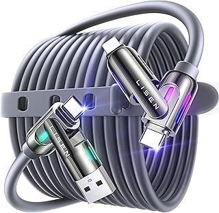 Sponsored You’re seeing this ad based on the product’s relevance to your search query.Learn more about this advertisement LISEN 4 in 1 Multi Charging Cable, Universal Charging Cable, Multiple Ports with USB C/A/Lightning, 240W USB C Fast Charging Cable with Light for iPhone 17 16 15 14 Pro/MacBook/iPad/Samsung S25/Switch