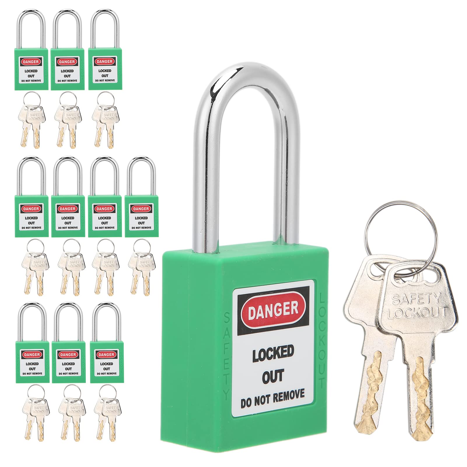 Lucchetti di Sicurezza con 20 Chiavi, 10 Set 38mm Lucchetto per