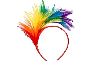 1920s Gay Pride Headpiece & Headband| Flapper Feather Fascinator 50s Prom Queen