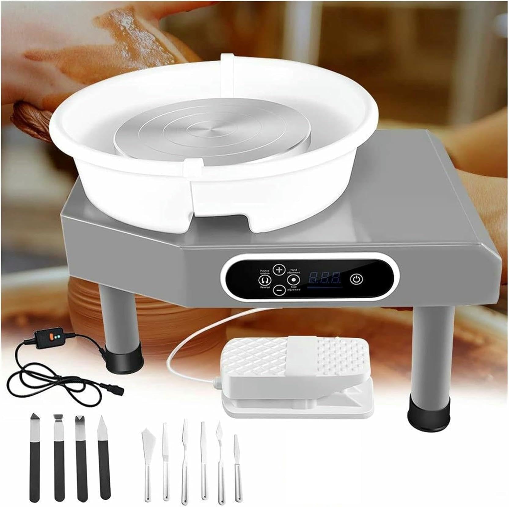Ceramica Lavoro di Lavoro in Argilla di Lavoro in Ceramica Insegnamento Ruota in Ceramica in Ceramica di Ceramica 350 W, Utilizzando Kit per Lavello Rimovibile