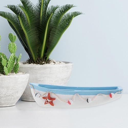 Miniatura 4 de Cabilock Modelo de barco de madera de 7.2 pulgadas, velero náutico, decoración del hogar, acento costero, adorno de escritorio para oficina,