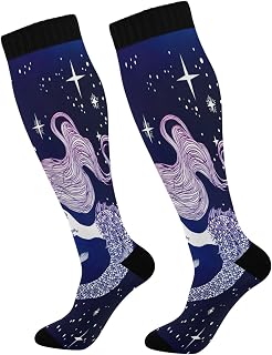 874 Crew Athletic Socks Beautiful Jellyfish Her Hands Running Socks Funny Walking Socks Casual Dress Crew Socks For Running Travel Hiking 40cm