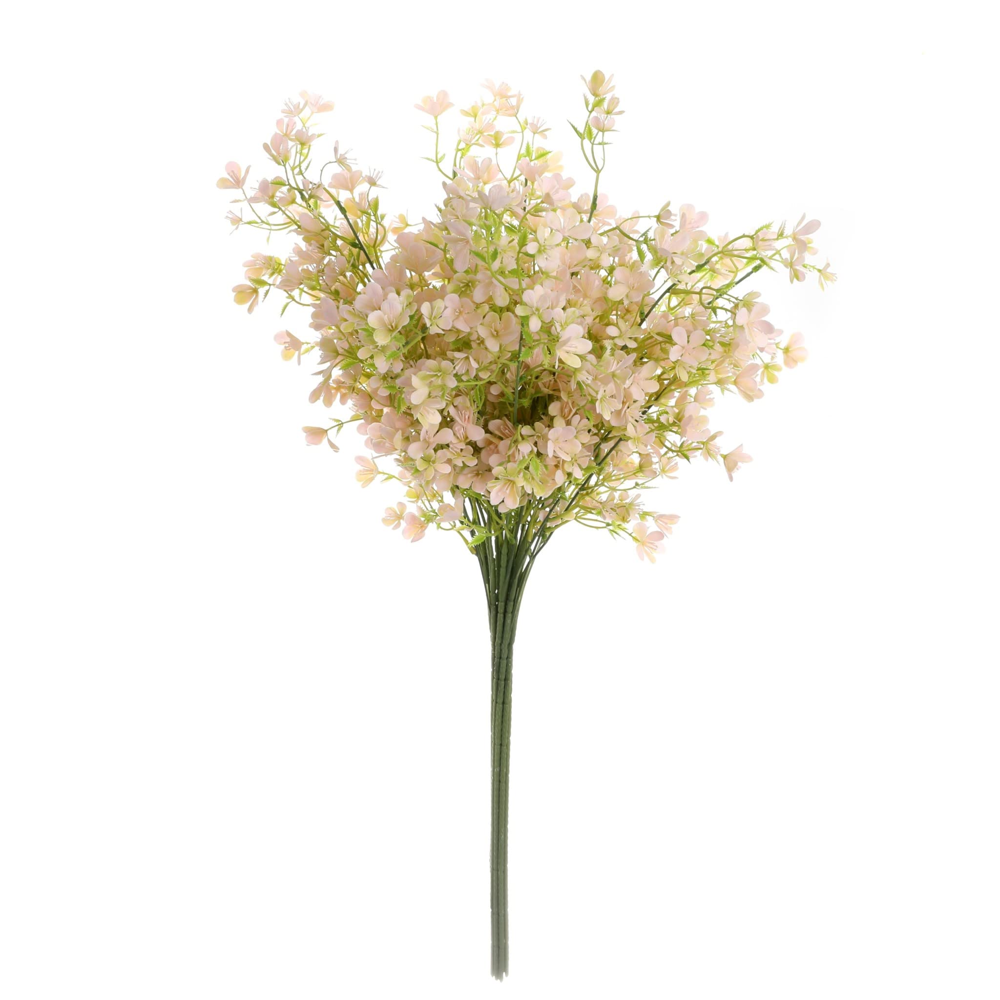 Grand Verde 29” Blush-Pink Plastic Flowers Artificial Bouquet Faux Greenery Long Stems for Tall Vase, DIY Crafts Home Decoration, Bulk 5pcs