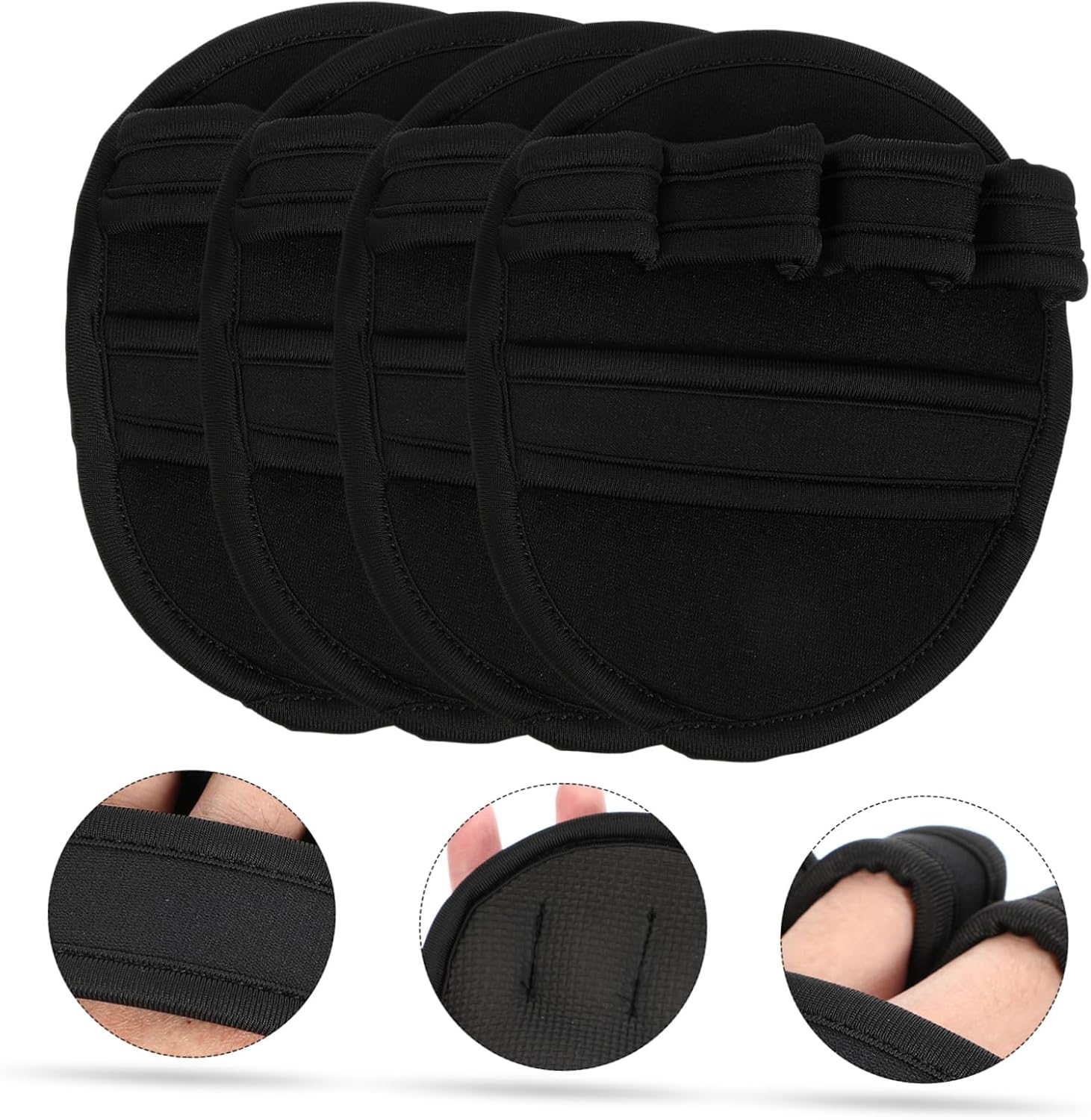 BESPORTBLE 6pairs Non-Skid Shockproof Sports Gloves for Women Men Breathable Weightlifting Training Gloves for Outdoor Activities Black