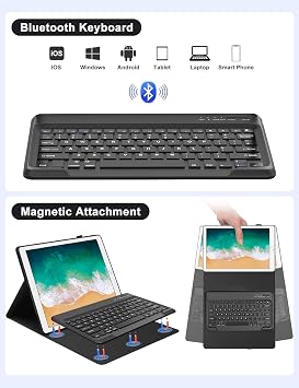 Keyboard Case for iPad Pro 12.9'' 2017/2015, Black