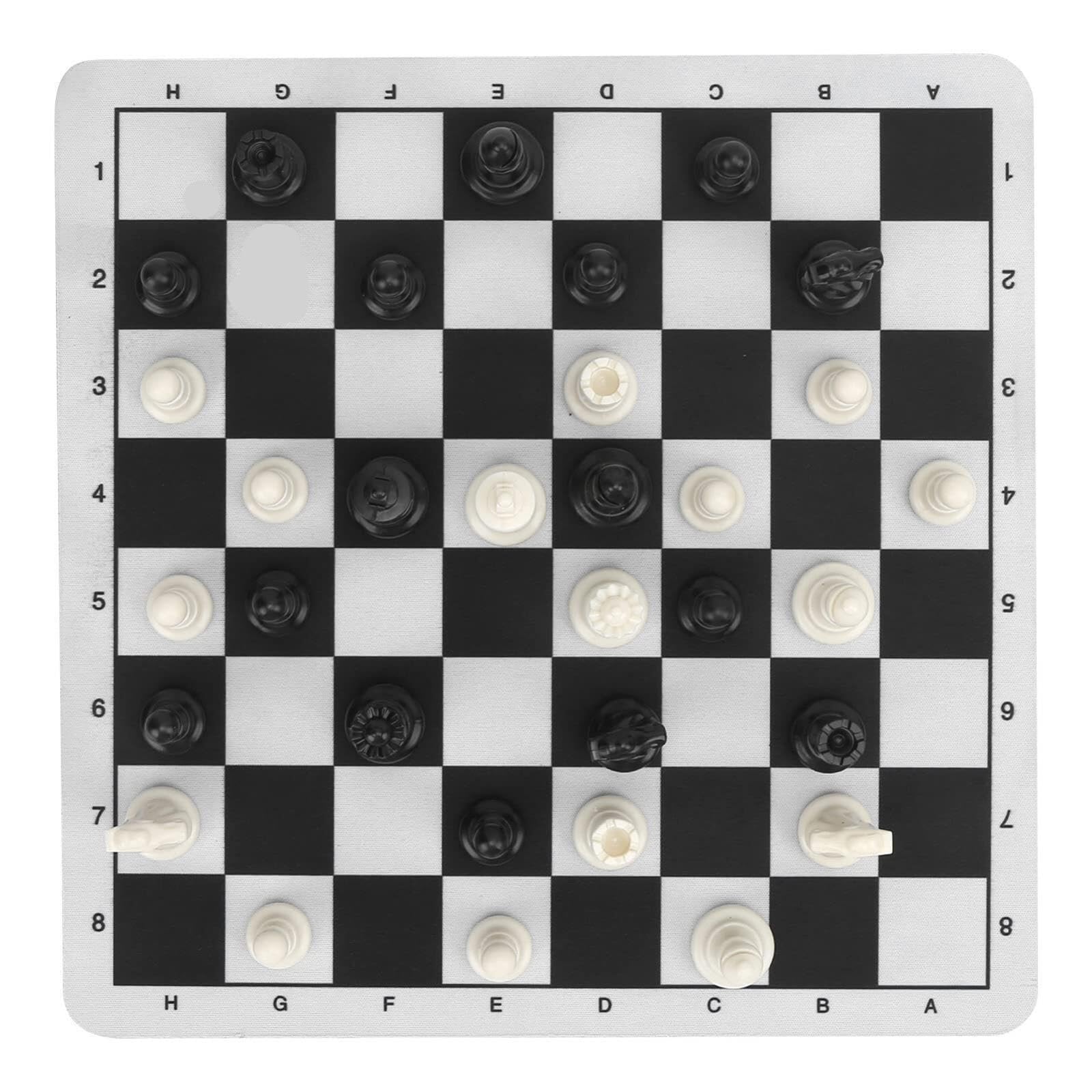 Set di scacchi standard internazionaleScacchiera in pelle | Portatile pieghevole e adatto for giochi e attività ricreative in famiglia all'aperto