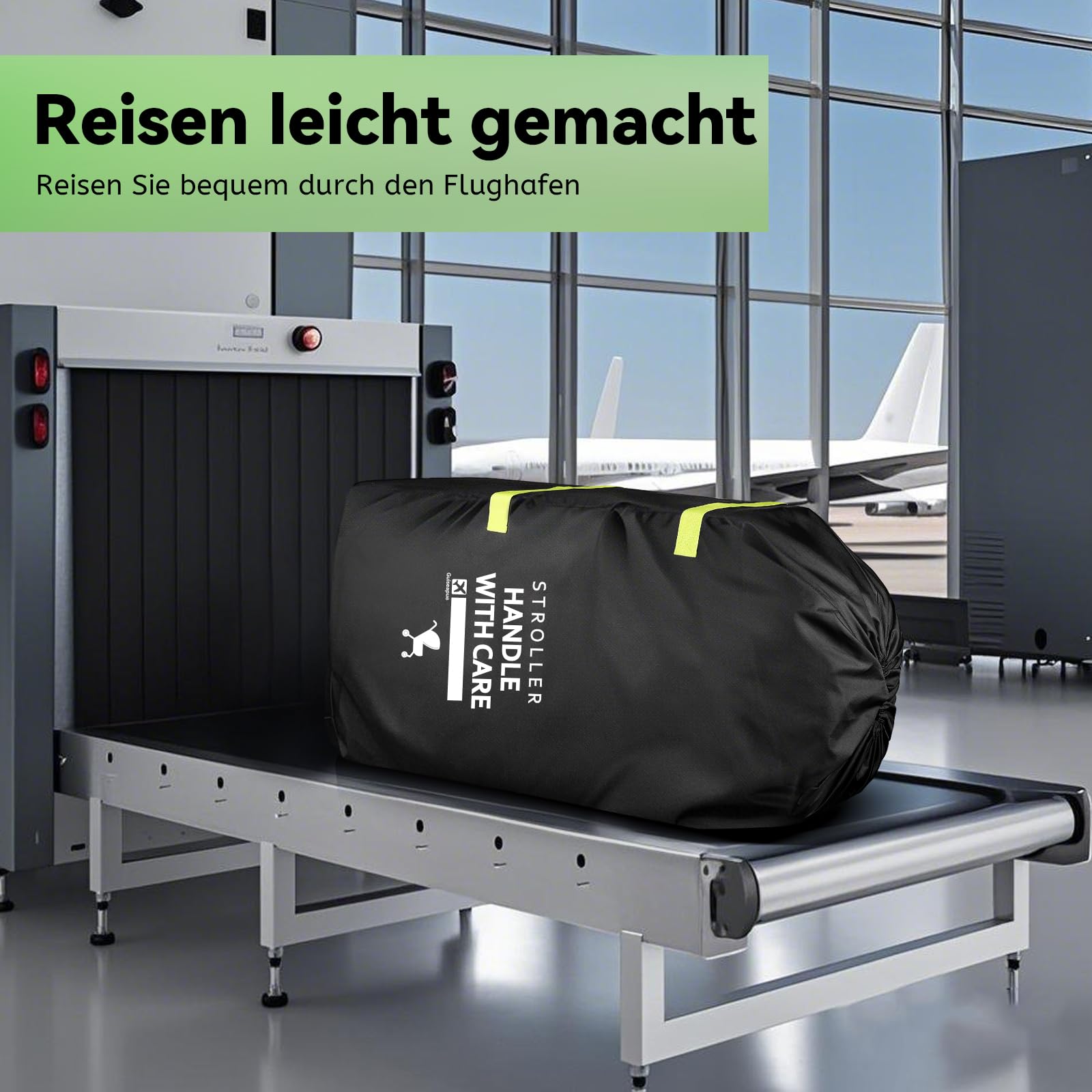 Guisapue Borsa per il trasporto Stroller, Copertura protettiva per il commercio di grande capacità, copertura protettiva per passeggino permanente accessori per passeggino Aircraft per Cybex Maxi Hack