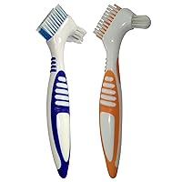 Vista 1 de Gus Craft - Juego de 2 cepillos de limpieza de dentaduras postizas - Juego de limpiador de dentaduras postizas prémium para cuidado de dentaduras