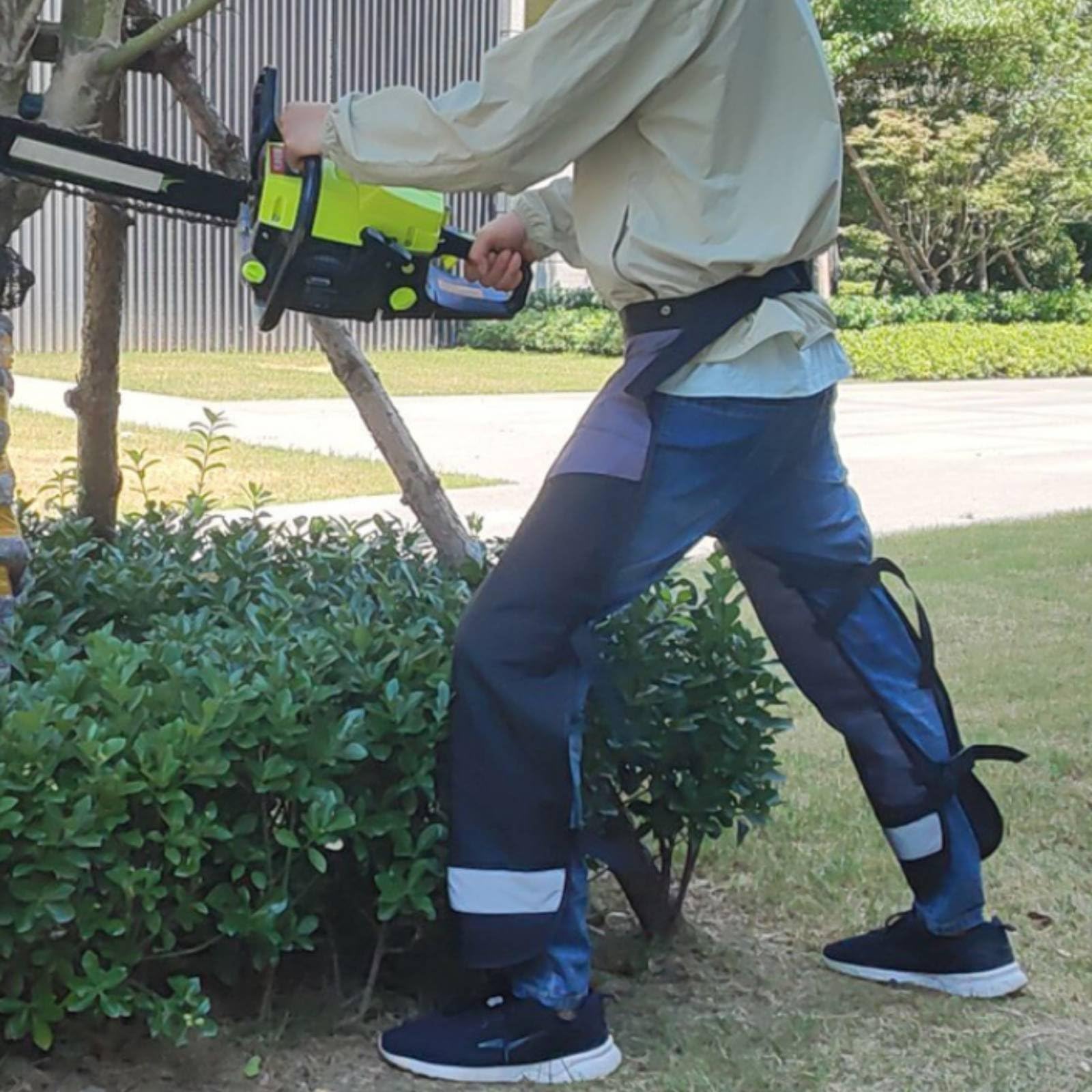 Pantaloni Antitaglio Motosega Resistente Pantaloni Protettivi Motosega Strisce Riflettenti Calzoni da Lavoro per Professionisti, Abbattimento Alberi