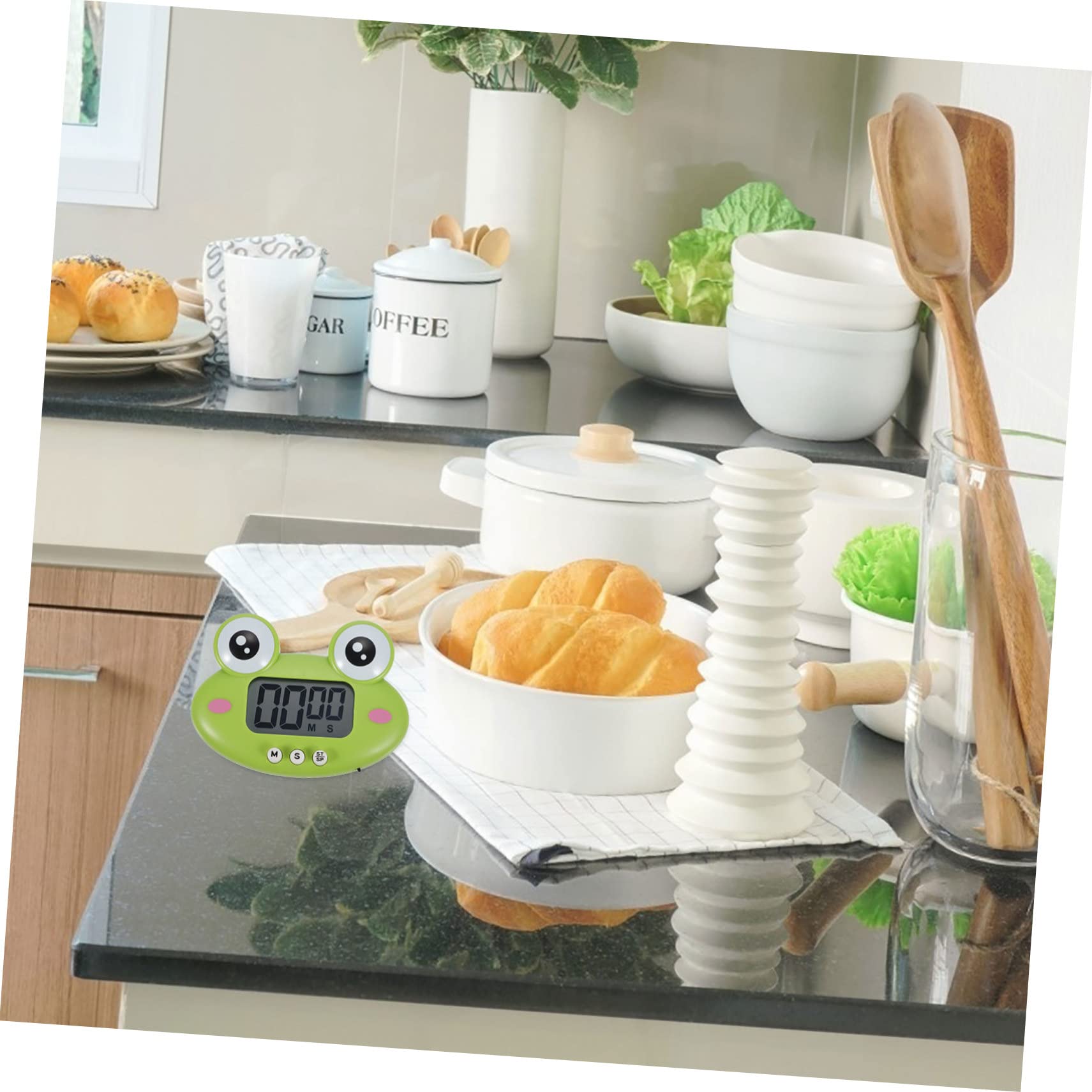 Minuteur Cuisine Numérique Adorable 4 Pièces en Plastique Léger avec Formes Animaux pour Cuisson et Apprentissage Facile à Transporter