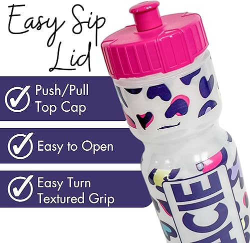 Miniatura 4 de 50 Strong Botella de agua personalizada para niños de 22 onzas, sin BPA, con tapa superior, duradera y reutilizable para la escuela, niños y niñas,