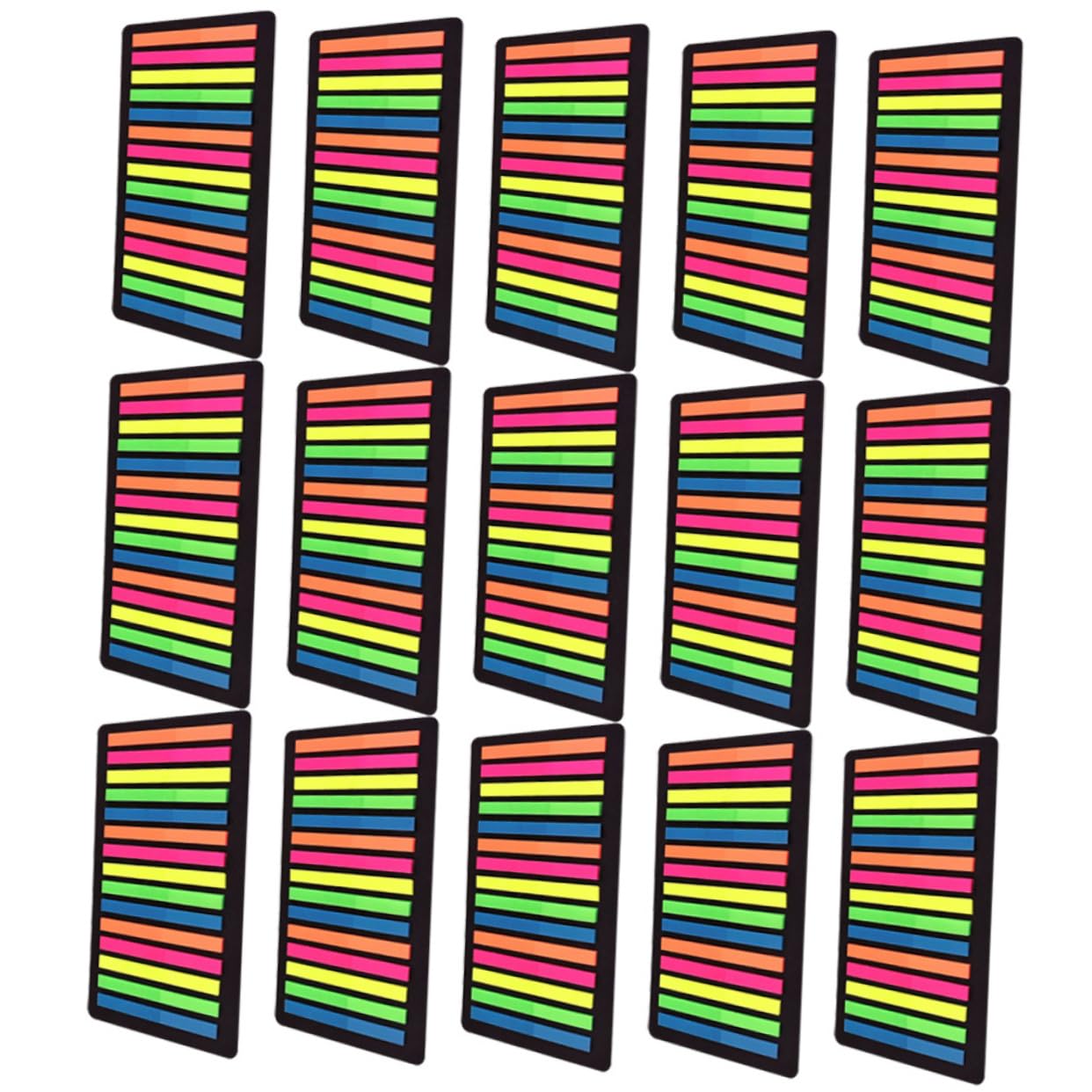 OSALADI 3 Ensembles Indexer Les Notes Autocollantes Fines Bandes De Surbrillance Onglets De Mémo Bandes De Surligneur D'étiquettes Annoter Les Surligneurs 15 Feuilles*3