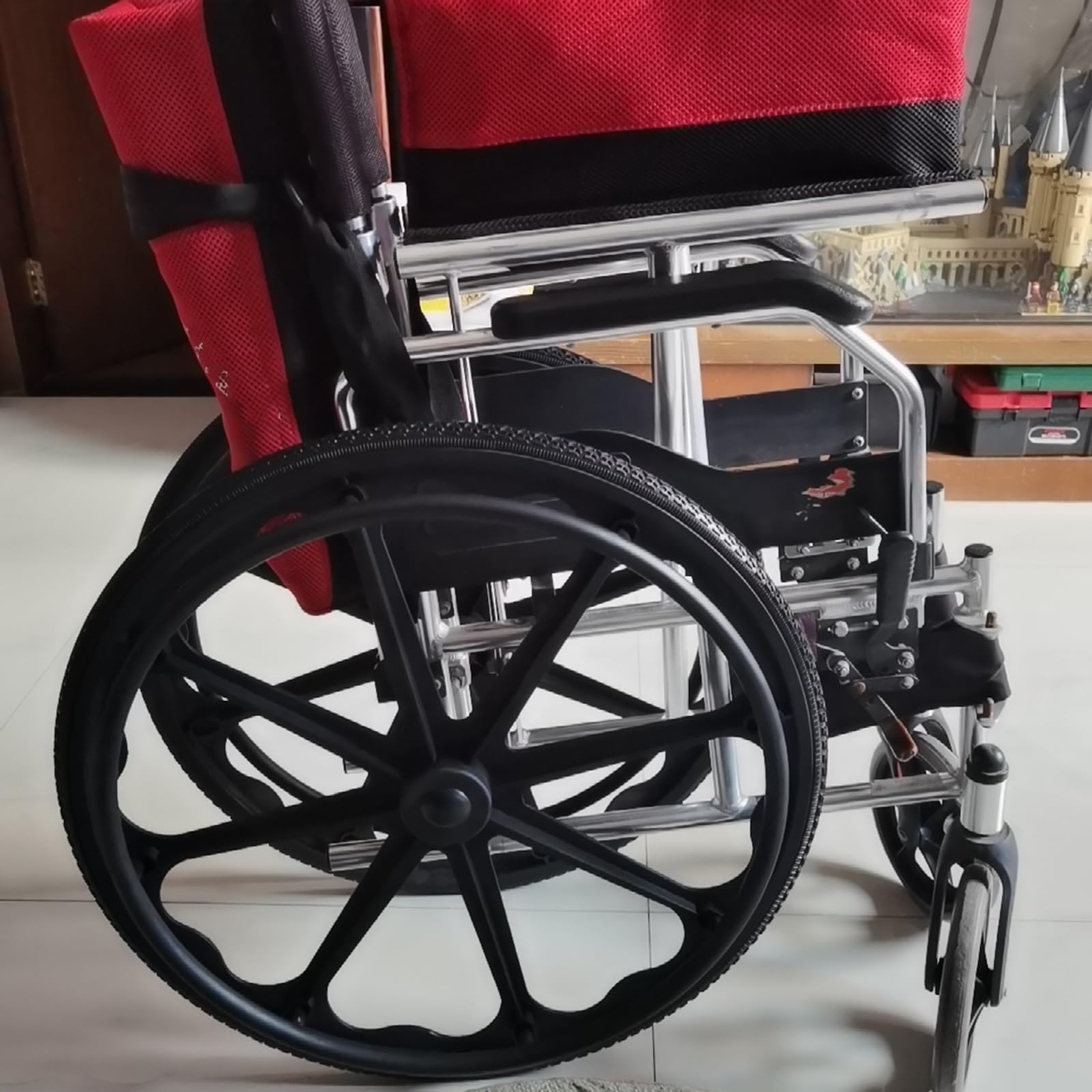 Silla de Ruedas silenciosa con neumáticos sólidos de 20 Pulgadas, 22 Pulgadas y 24 Pulgadas, Accesorios for Ruedas traseras con rodamientos, sin inflado y antipinchazos.(24 Inches)