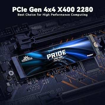 KingSpec OneBoom X400 2TB M.2 SSD Gen4 7300MB/s, TLC 3D NAND Internal NVMe SSD for Gaming & 4K Editing, Compatible with PC / PS5 / Laptop